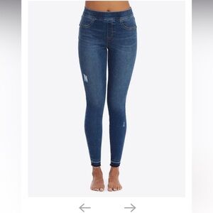 SPANX DISTRESSED SKINNY JEANS
